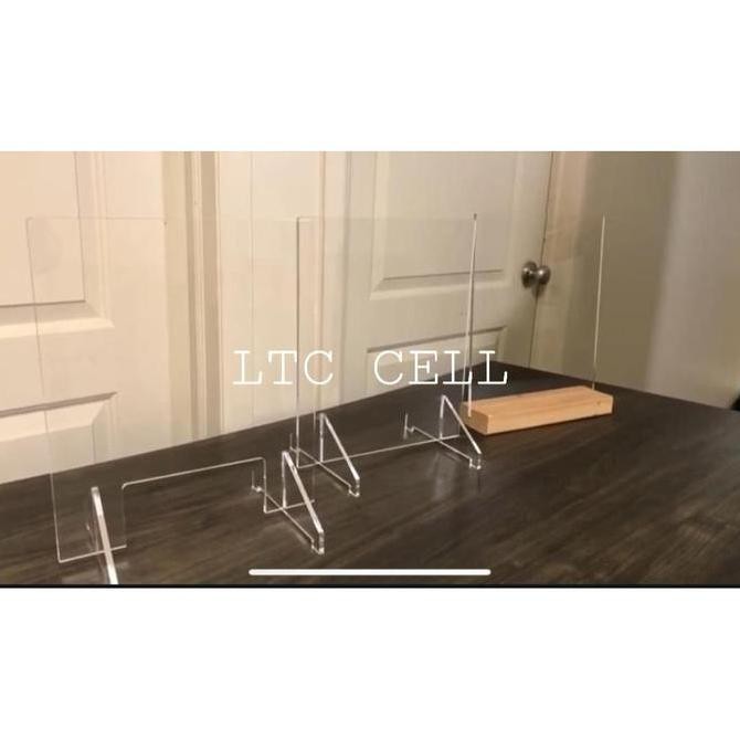 

Sekat Custom Acrylic Sekat Meja Ukuran 100X60Cm Tebal 2Mm Kasir Corona New Stok