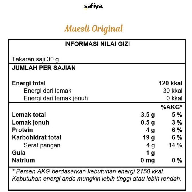 

(Allthebest) Muesli Safiya 500 gr Sereal Makanan Ringan | Healthy Food