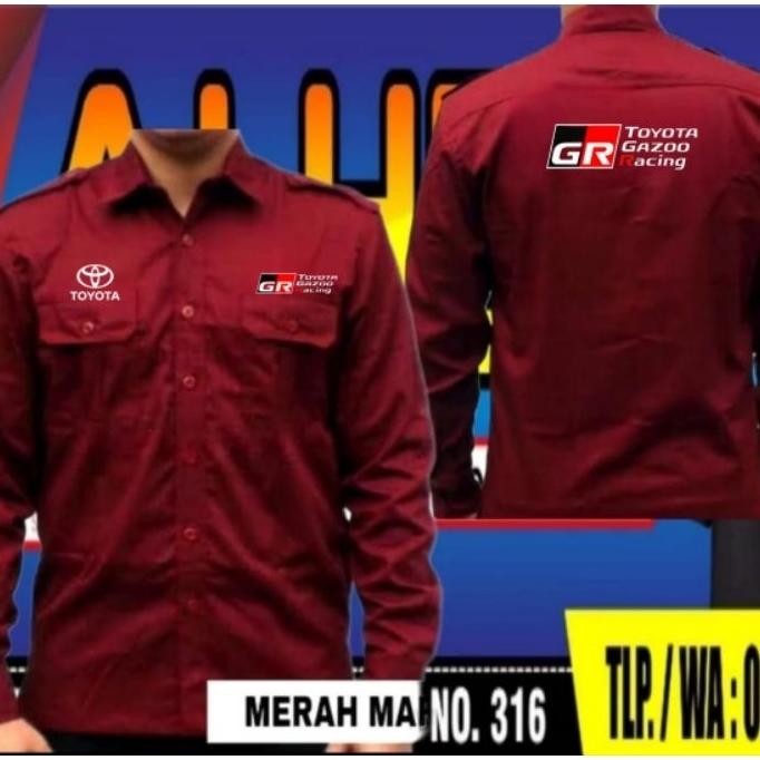 Kemeja Toyota Gazoo Racing Baju Toyota Gazoo Racing Seragam Toyota Gazoo Racing Pdh Toyota Gazoo Rac