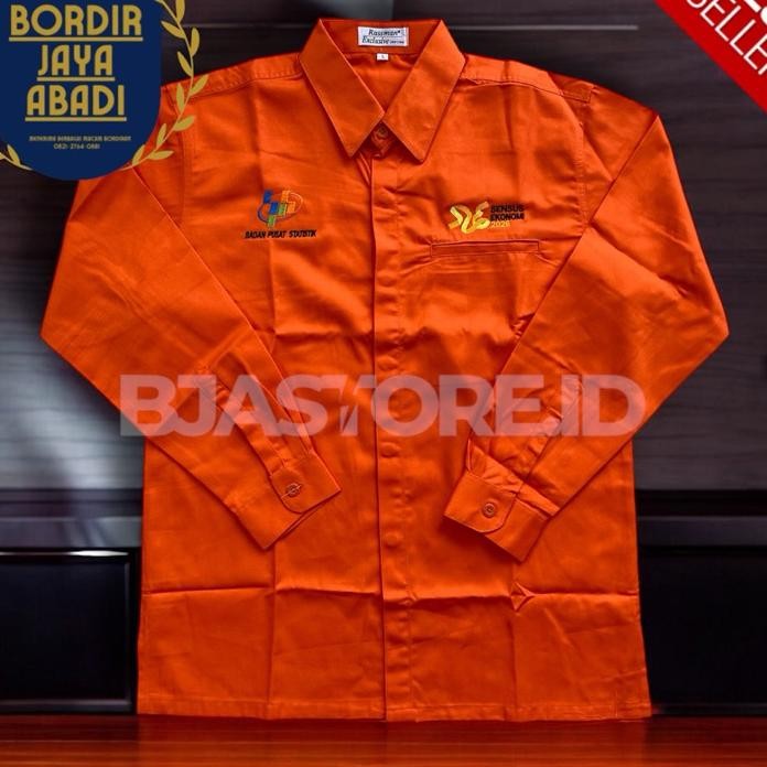 Kemeja Sensus Ekonomi 2026 Kemeja Seragam Bps Orange