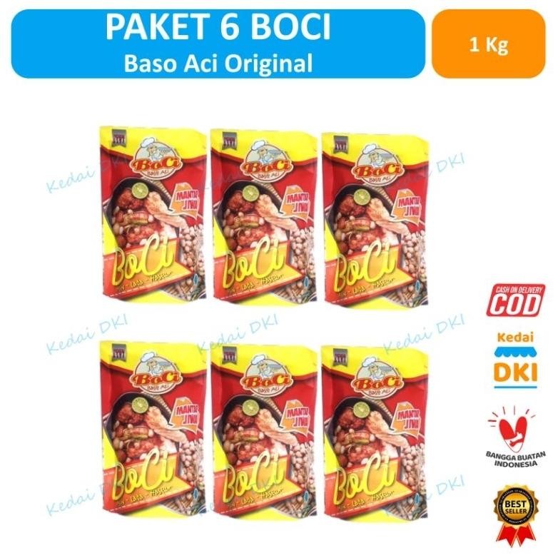 

[Promo Big Sale ] - Paket 6 Boci 1 Kg - Boci Baso Aci Mantap Jiwa Terbaru