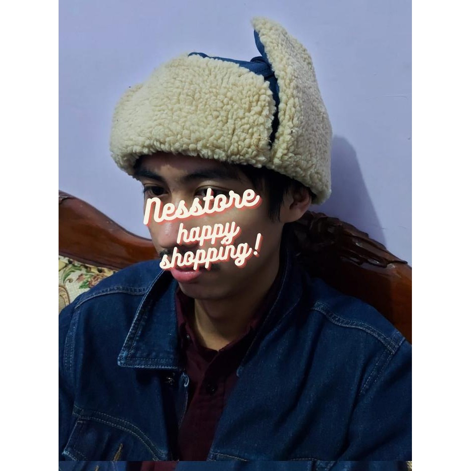 Topi Rusia Ushanka Winter Skiing Snow Windproof Bomber Hats Earmuff Original Dan Terpercaya