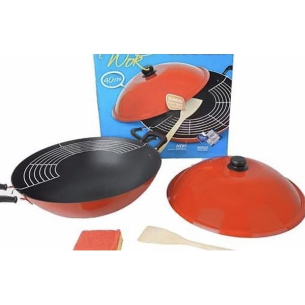 Chef Wok Wajan Kuali Teflon Anti Lengket 40 Cm