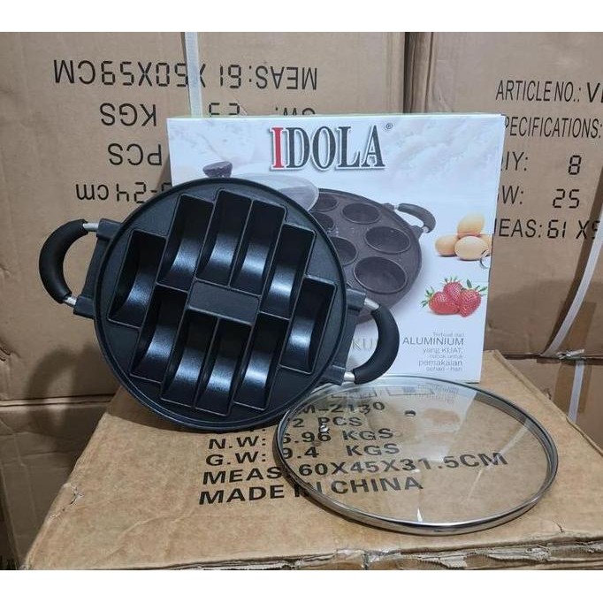 Cetakan Kue Pukis / Kue Pancong 10 lubang Teflon AS