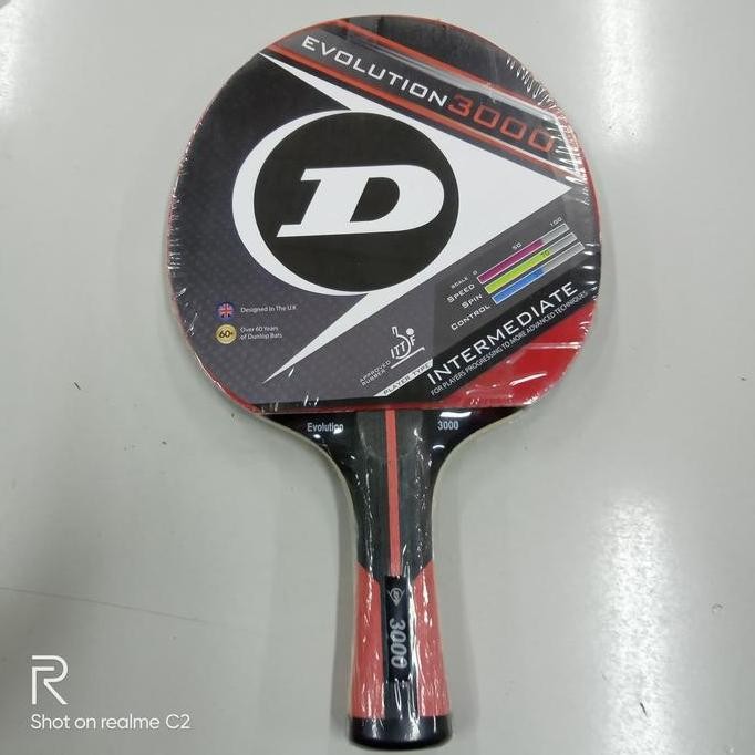 bat bet raket pingpong tenis meja Dunlop evolution 3000 ori