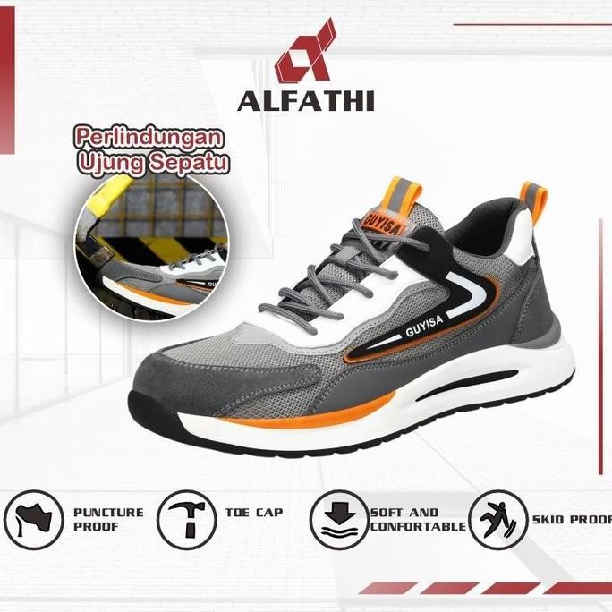 Alfathi Sepatu Safety Ori By Guyisa Cygnus Grey Re New Stok