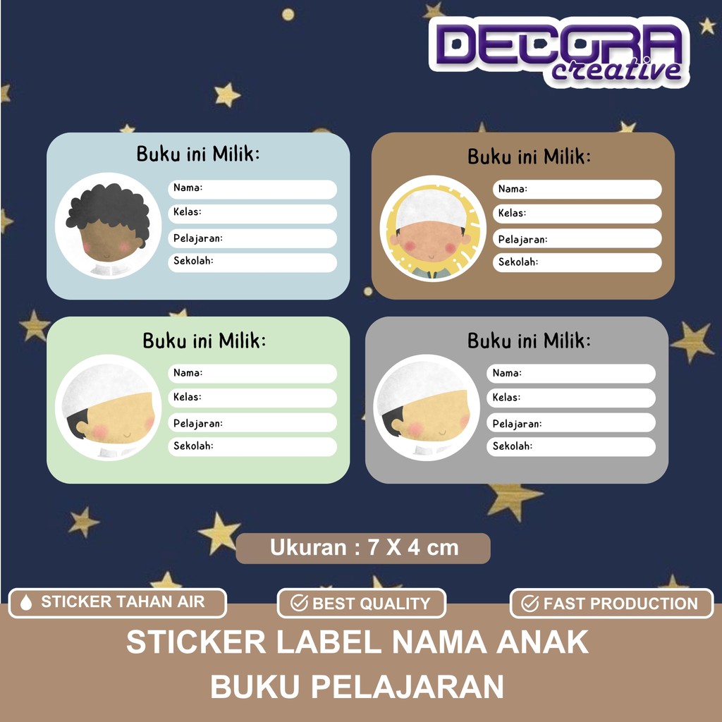 

STIKER LABEL NAMA ANAK BUKU PELAJARAN ANAK LAKI LAKI | STIKER MAPEL BAHAN CROMO