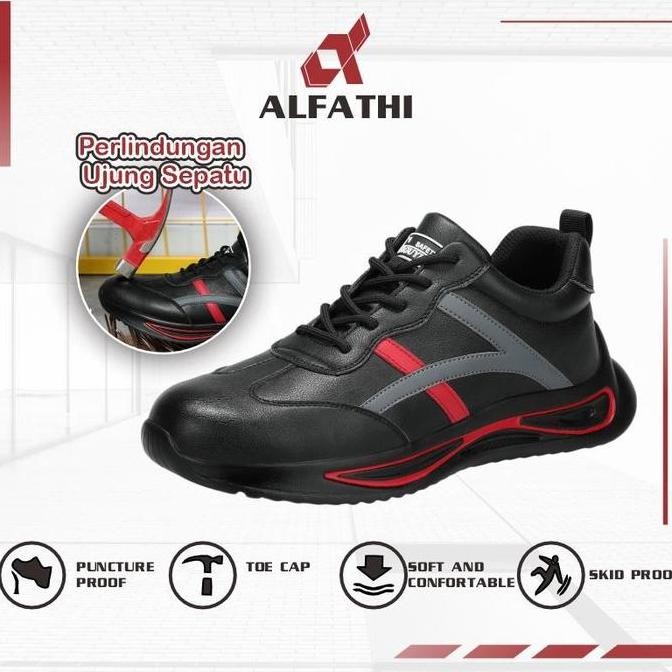 Alfathi Sepatu Safety Ori By Guyisa Black Kouga New Stok