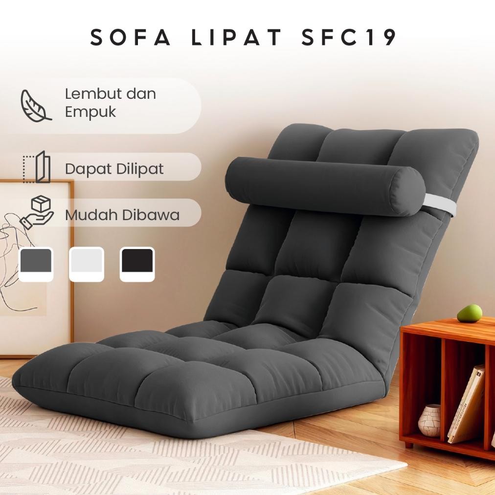 Terlaris Glamfashion - Kursi Lipat Lesehan Sofa Lipat Lantai Minimalis Kursi Ruang Tamu