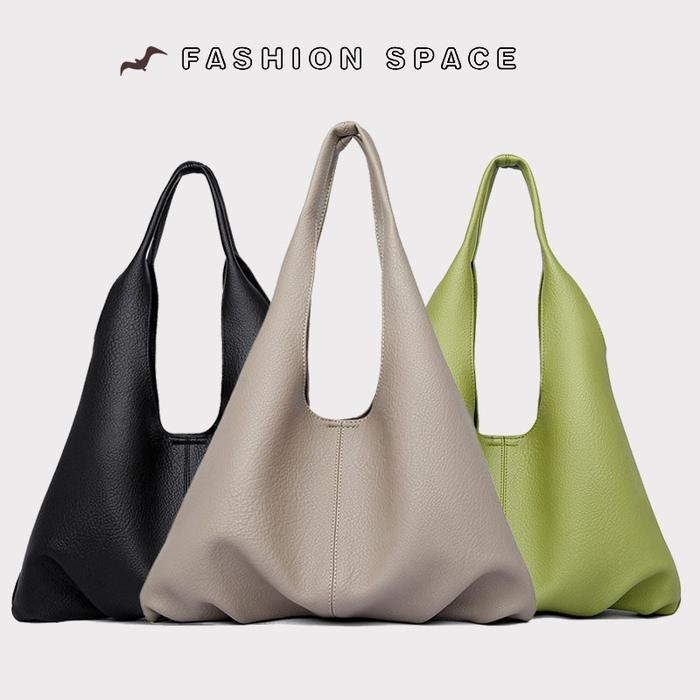 Ft Tas Tote Bag Wanita Kulit Kapasitas Besar+ Free Pouch /Tas Totebag Kuliah Wanita /Shoulderbag/Tas