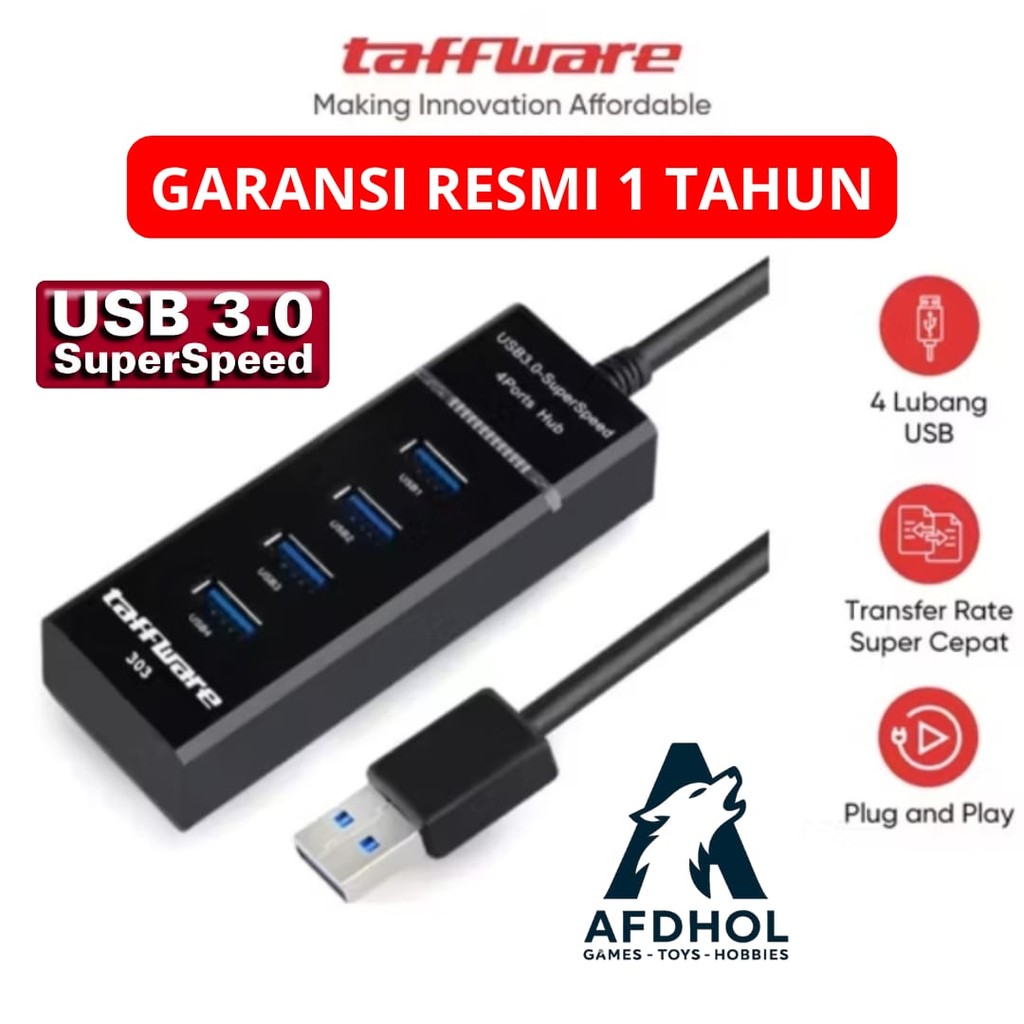USB HUB 4 PORT USB HUB 3.0 HIGH SPEED UP TO 5GBPS TAFFWARE FOR USB FLASH DISK MOUSE USB KEYBOARD HAR