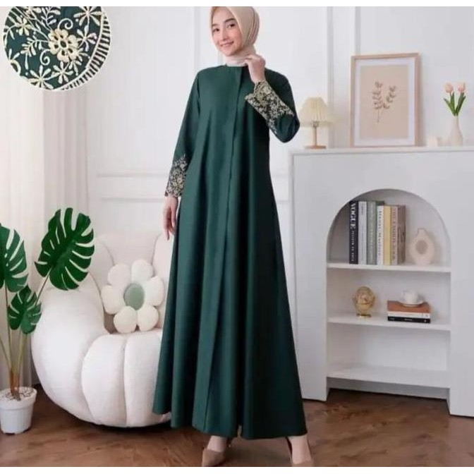 (Allthebest) gamis toyobo terbaru super cantik bahan toyobo mix bordir baju pesta