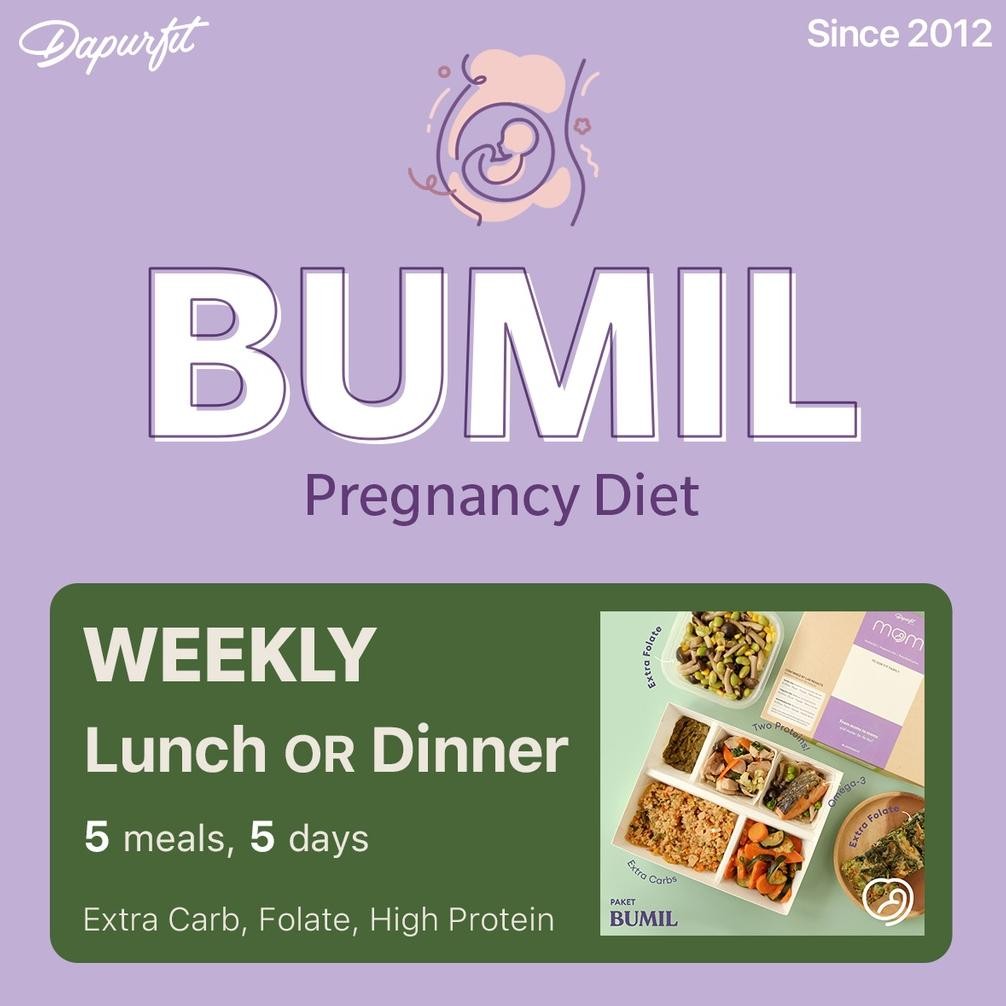 

Terlaris Dapurfit Pregnancy Catering Bumil Weekly Lunch / Dinner (5Box/5D)