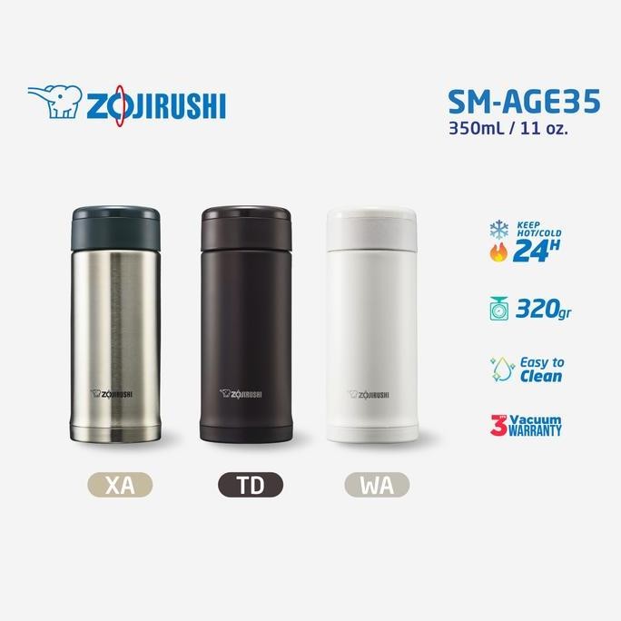 Siap Kirim ZOJIRUSHI SM-AGE35 350ml - Termos Kopi Teh Stainless Original