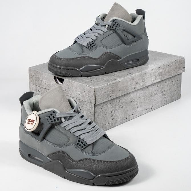 Grosir Sepatu Air Jordan 4 Se Paris Olympics Wet Cement Grey Sneakers Authentic