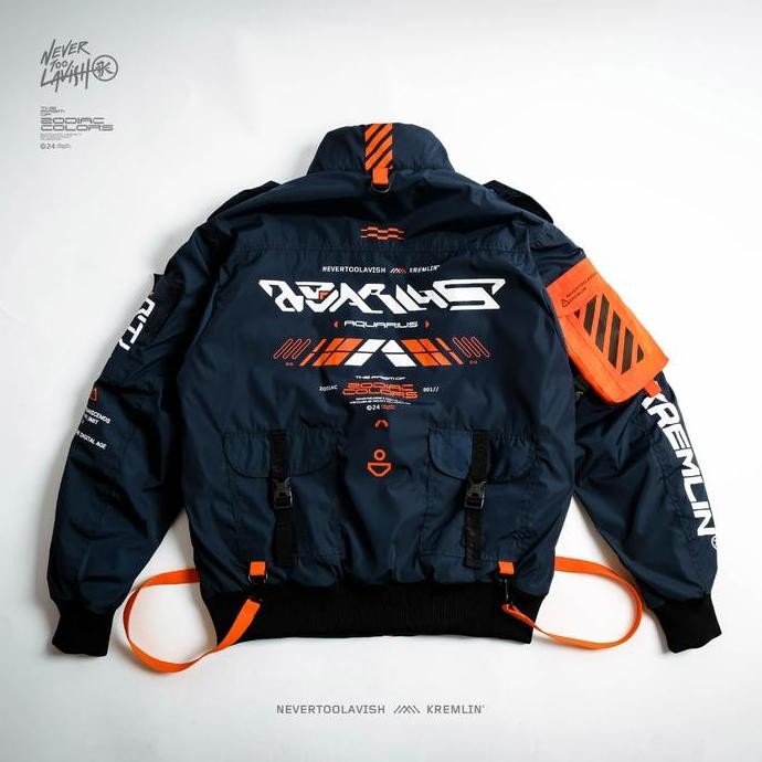 Murah Kremlin X Nevertoolavish Bomber Jacket Zodiac Colors - Aquarius