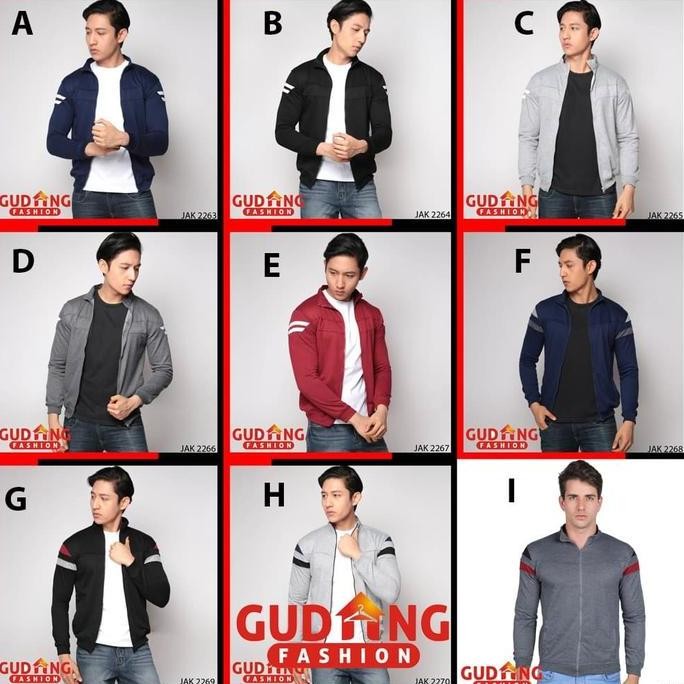 Murah Jaket Training Pria Dengan Bahan Baby Terry Tebal Panjang Casual Dewasa