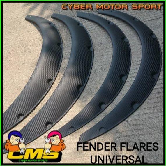 Lips fender motif carbon universal 4 set. lips spakbor mobil. list fender motif carbon. fender trim 