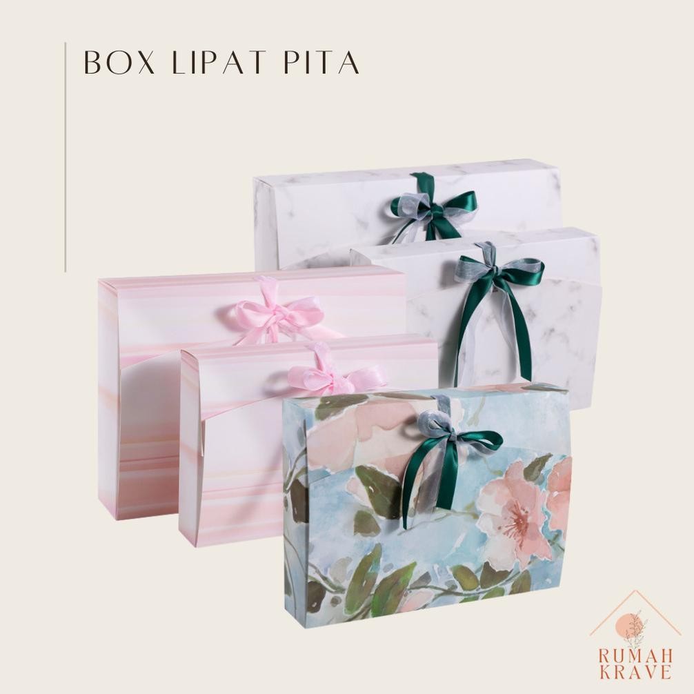 

RUMAH KRAVE - Box Lipat Pita 35cm Kotak Kado Hadiah aSt