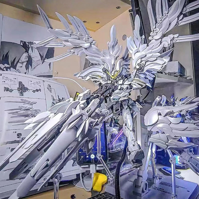 Gundam Model MG White Snow Princess Unicorn MGEX Assault on Freedom Unicorn Heretic Mecha Figure Ass