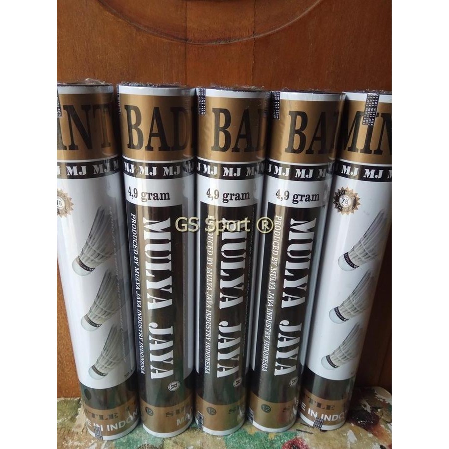 Produk Baru Shuttlecock MULYA JAYA Hitam Kok Badminton Bulu Isi 12 Original