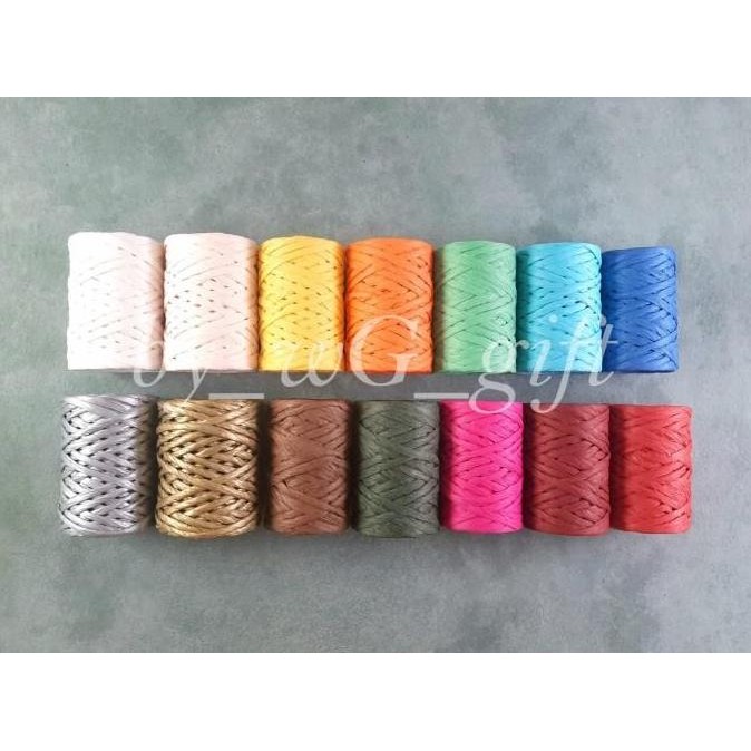 

Baru Pita Tali Kertas Warna Campur Panjang 25 Yard - Pita Natural Dekorasi Rustic