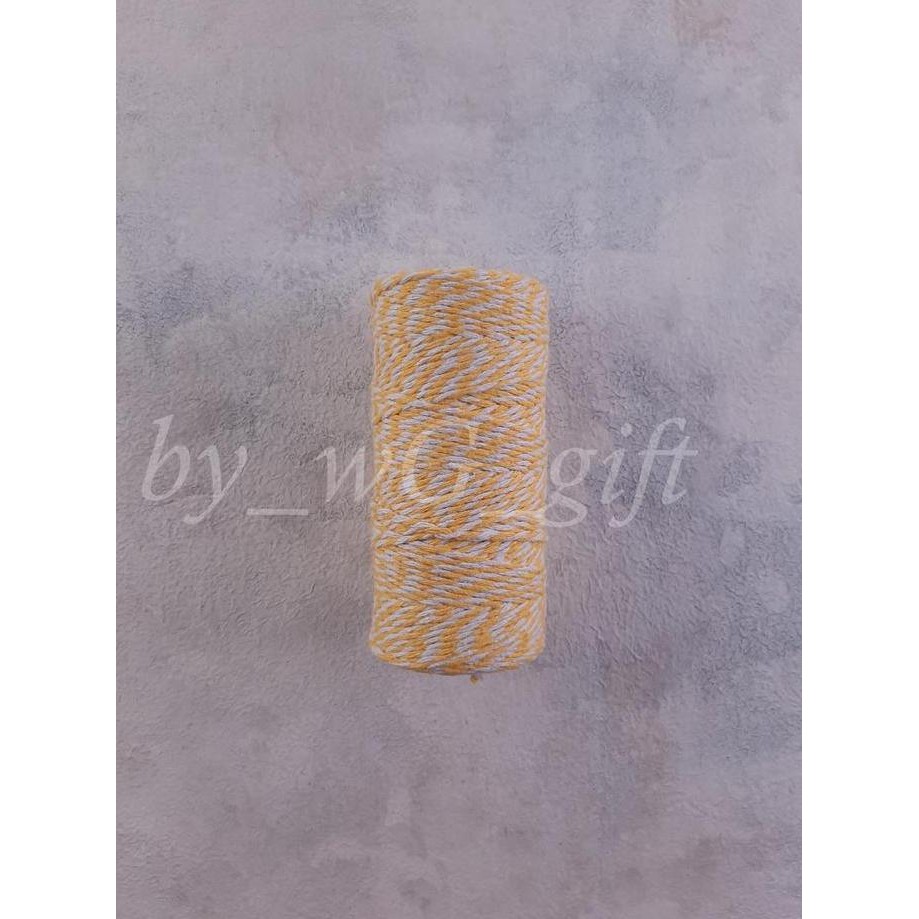 

Baru Pita Tali Katun Kuning 2mm x 100 Meter Untuk DIY Kemasan Produk