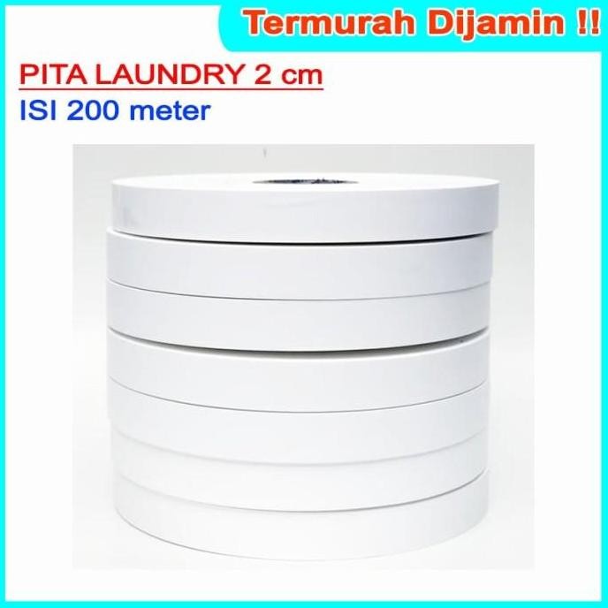 

Baru Pita Laundry Taffeta Label Kain Kertas 2cm/2.5cm Roll Tahan Air
