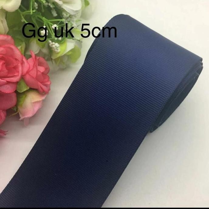 

Baru Pita Grosgrain Polos 50mm x 5 Yard Ribbon Dekorasi DIY