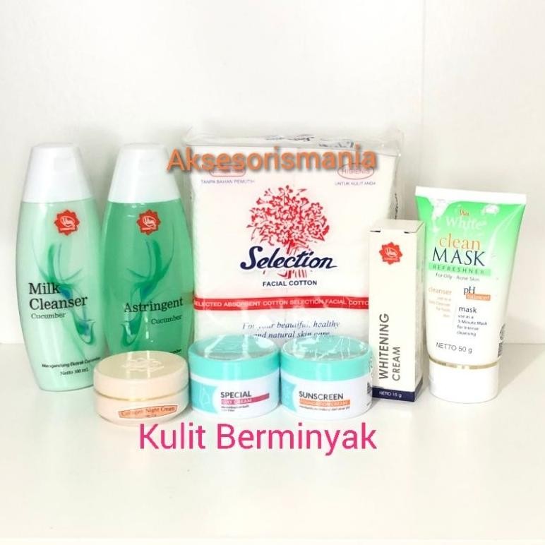 Viva Paket Perawatan Harian Paket Kulit Berminyak 8 pcs Lemon / Cucumber / Viva Paket Anti Flek Hita
