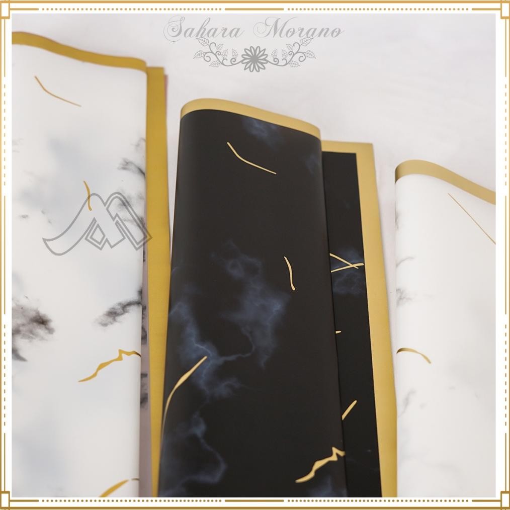 

20 Pcs Flower Wrapping Cellophane Marble/ Wrapping Paper Motif Marble / Kertas Buket Bunga Bungkus aSt