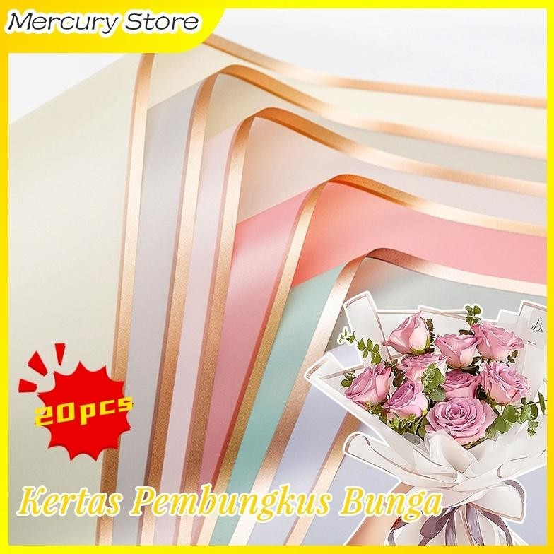 

MER 1 PACK ISI 20 LEMBAR Flower Wrapping Matte Paper Transparent Cellophane Kertas Bungkus Bunga Hand Bouquet Korean aSt