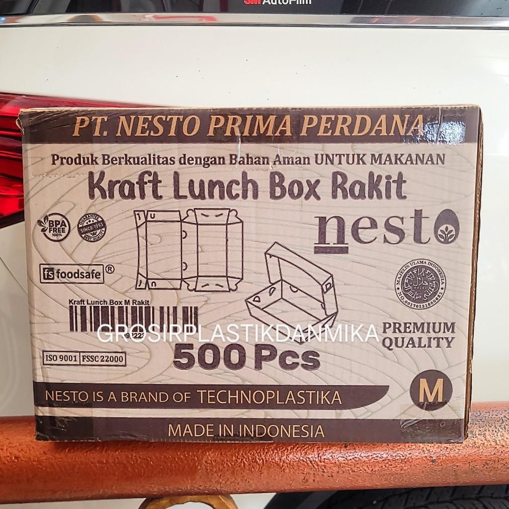 

[ Grab / Cargo ] Lunch Box M Kraft Rakit / Lunch Box Rakit Ukuran Sedang Isi 500 Pcs