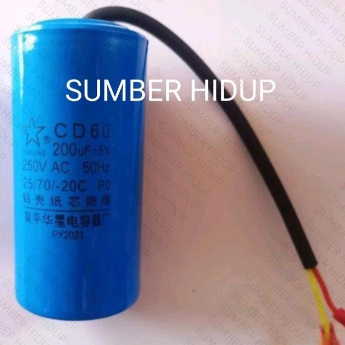 Kapasitor Cd60 200Uf 250V Ac Capasitor 200Mfd 200 Uf Mfd 250 V Cd-60