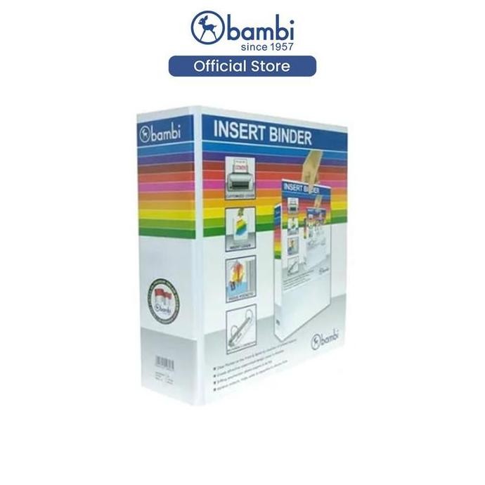 

Promo Bambi Insert Ring Binder A4 2 Ring Type D 65Mm Jumbo - Label Bisa Diganti
