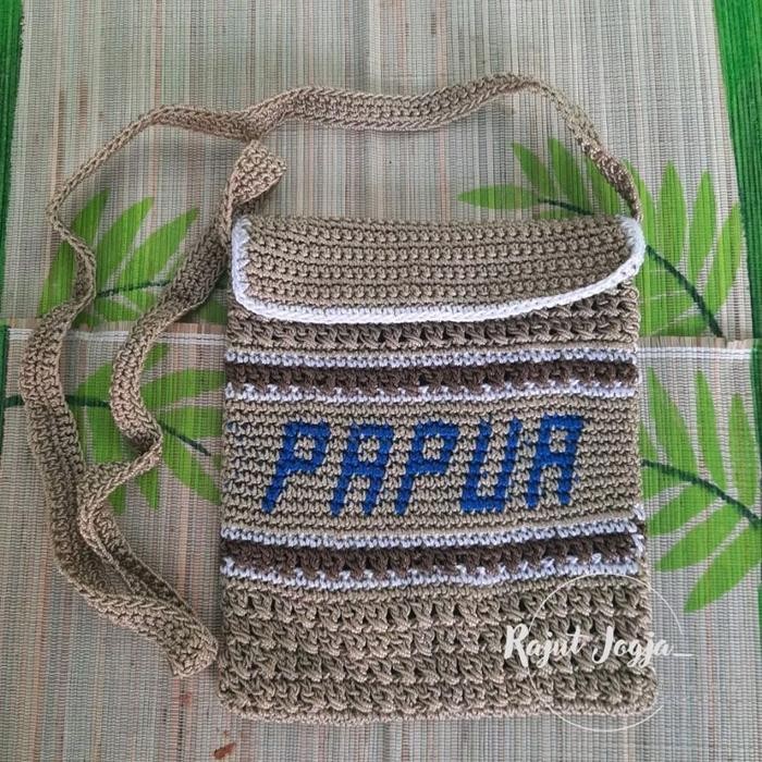 UT Tas selempang papua, tas selempang untuk pria/wanita, rajut selempang, tas murah, tas selempang u