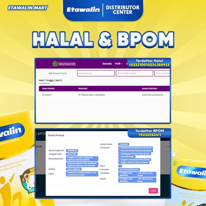 

Gl [Etawalin 2 Box] - Susu Kambing Etawa Bpom & Halal Bantu Atasi Nyeri Tulang & Sendi 200Gr Minuman Bahan Dairy Milk Bubuk Manis