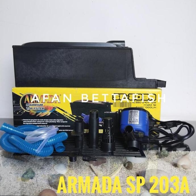 Tersedia ARMADA AR SP 203A Top Filter Atas Aquarium Set Box Filter Lengkap