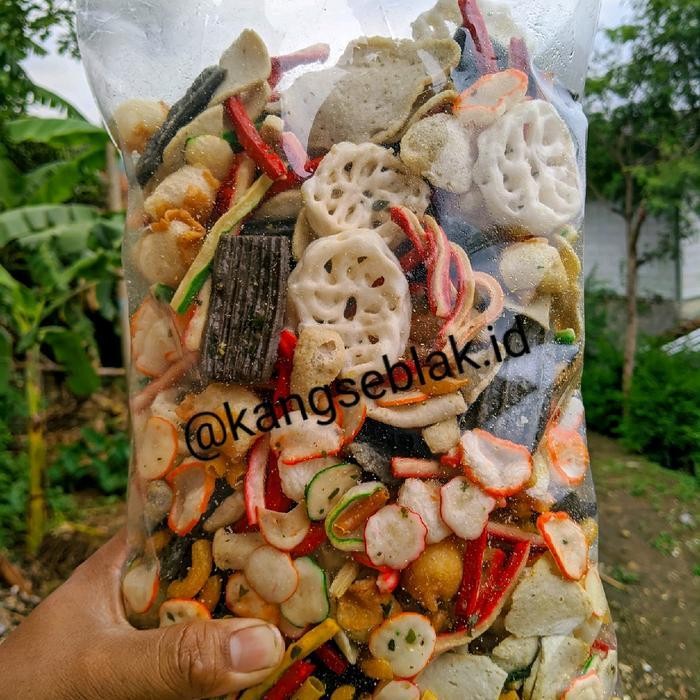 

Ccf {Bundle} Seblak Campur Mix Original 500G+Pedas 500G Jengkol/Pedo/Basreng/Beton/Dll Netto 1Kg Snacks Cemilan Kerupuk Kering Makanan