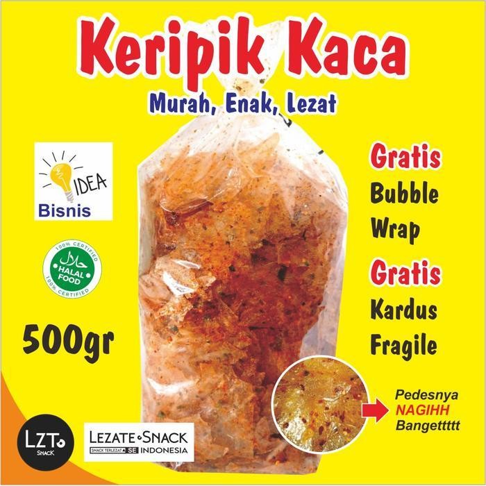 

CCF Keripik Kaca Pedas 500gr Murah Pedas Enak / Kripik Kaca Daun Jeruk