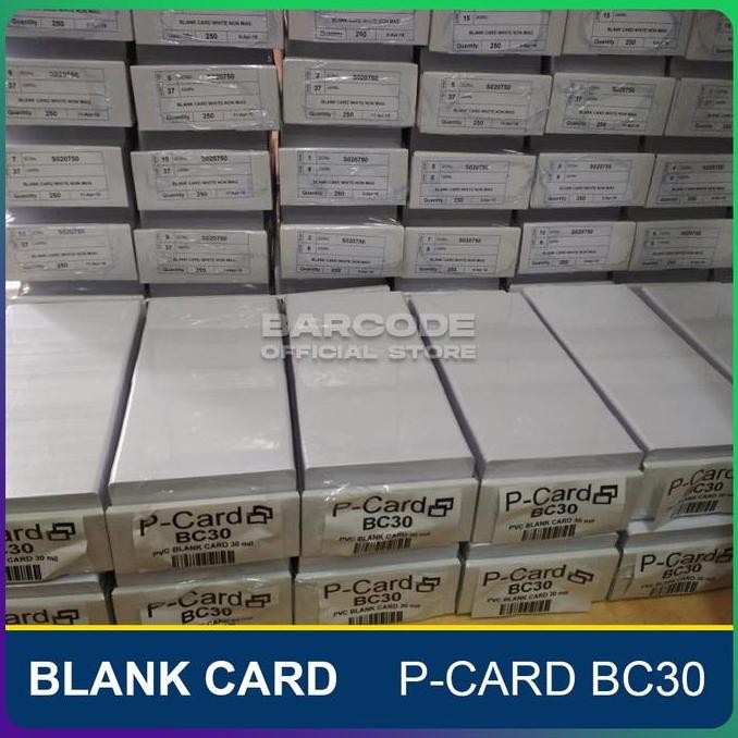 

NS Kartu PVC Blank Card P-Card BC30 | BC 30 Mil ID Card Polos Isi 250 Pcs