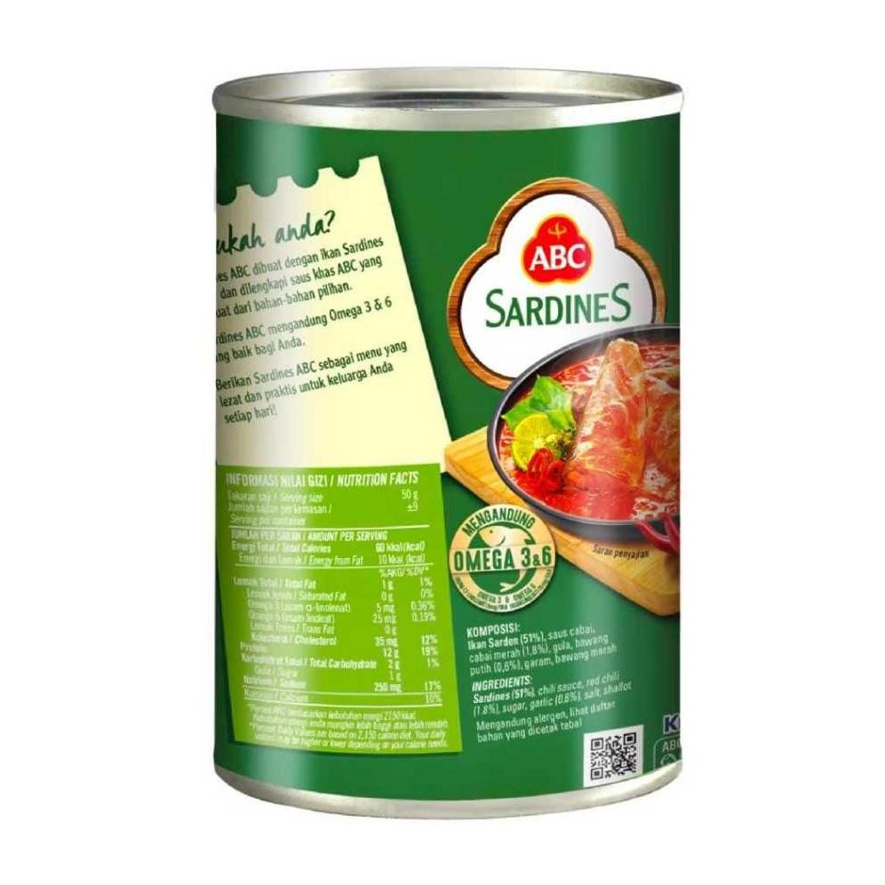 

Abc Sarden Saus Cabai 155G [ 1 Karton Isi 60 Pcs ] Terbaru
