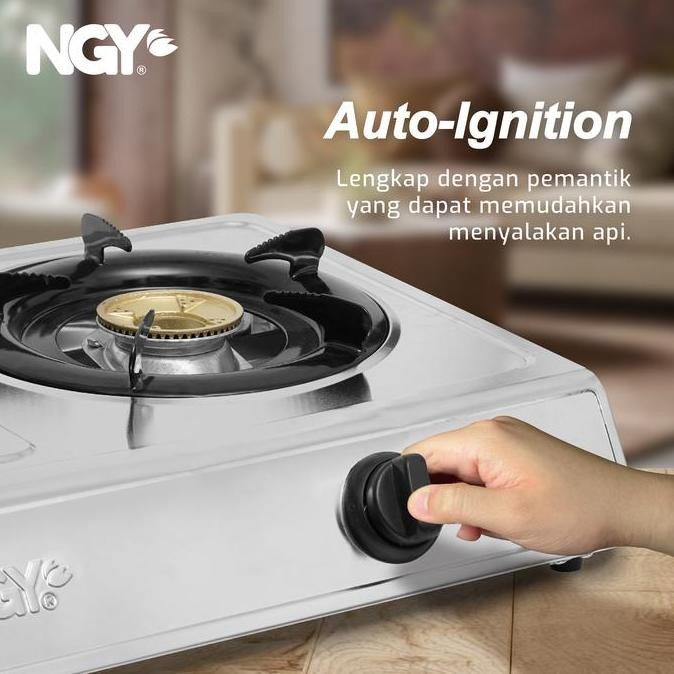 NGY Stain-Free Gas Stove / Kompor Gas Api 2 Tungku | NGY-555 NAGOYA