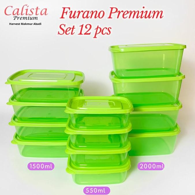 CALISTAFURANO PREMIUM SET TOPLES KULKAS FOOD CONTAINER BOX ORGANIZER
