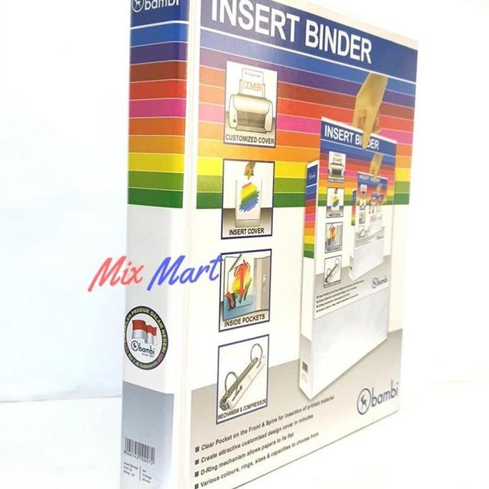 

Tersedia Bambi Insert Binder A4 3 Ring 25mm Putih Model 2131 M Original