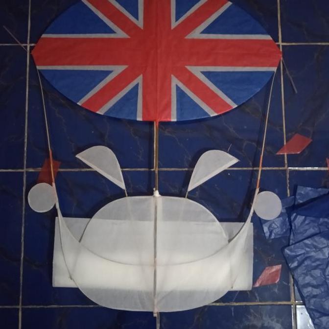 (Allthebest) layangan koang kalung buntut 5 meter free cap+gebang plus stel