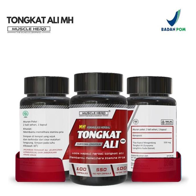 Tongkat Ali Mh - Muscle Hero Original Bpom 100 Kapsul