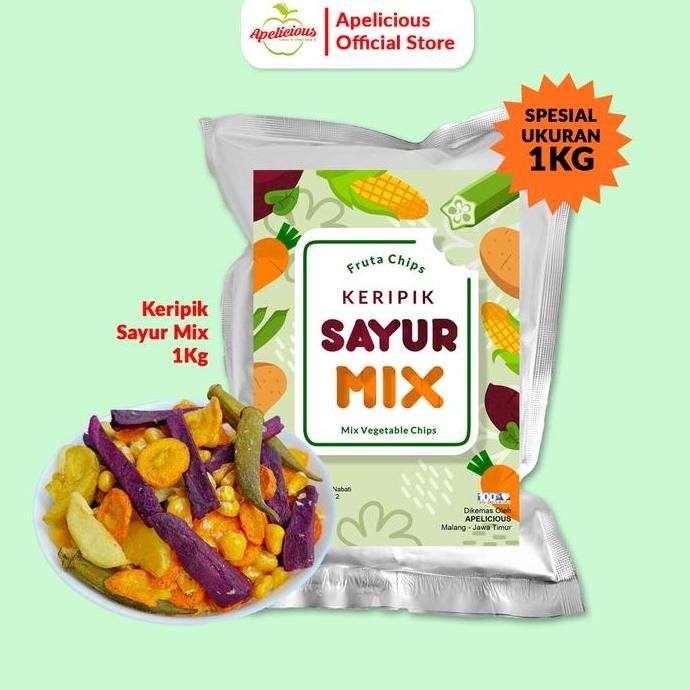 

Apelicious Keripik Buah Mix Extra Keripik Sayur / Keripik Buah Mix / Keripik Sayur Mix 1Kg - Food, Kripik, Camilan, Chips, Kering Pasti Promo