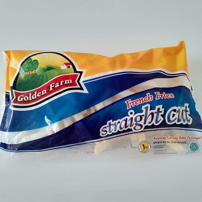

Golden Farm French Fries Frozen Straight Cut Kentang Beku 1 Kg Pasti Promo
