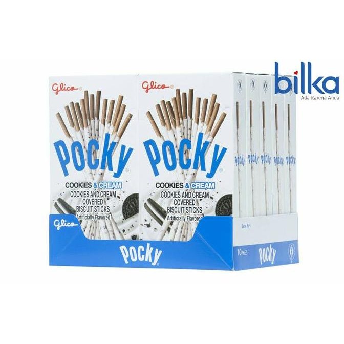 

Pocky Cookies & Cream Dus Isi 10 Pack Stok Terbatas